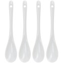 Podstawki na Jajka Porcelanowe Białe Łyżeczki EXCELLENT HOUSEWARE 4 szt.