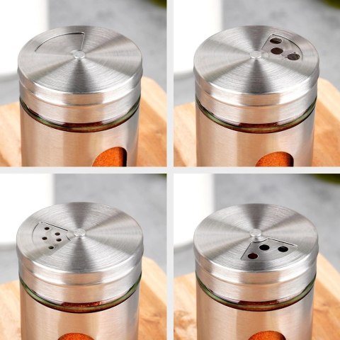 Pojemnik Szklany na Przyprawy Sitko 100 ml EXCELLENT z Dozownikiem 8 x 5 cm