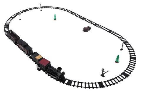 Transportowa Kolejka Retro z Funkcją Świateł, Dźwięku i Dymu 172cm