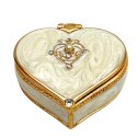 Ekskluzywne Szkatułka Pudełeczko na Biżuterię Serce z Kryształkami - B0767-06WH