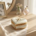 Ekskluzywne Szkatułka Pudełeczko na Biżuterię Serce z Kryształkami - B0767-06WH