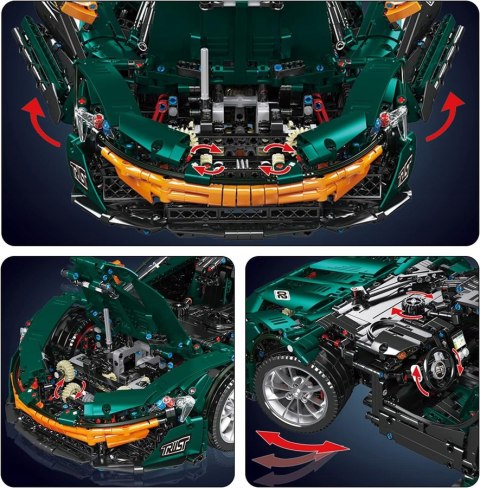 Zestaw Klocków Auto Sportowe Zielone 3268el.