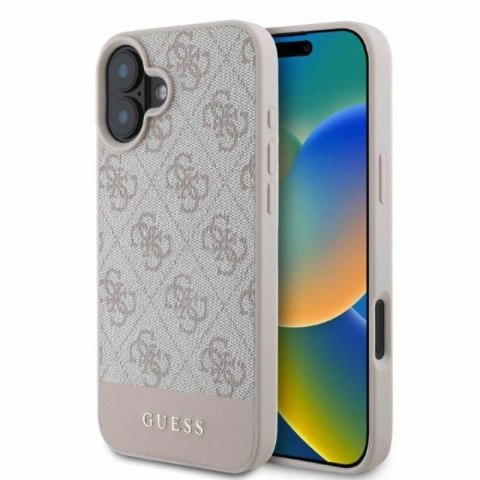 Guess 4G Bottom Stripe - Etui iPhone 16 (różowy)