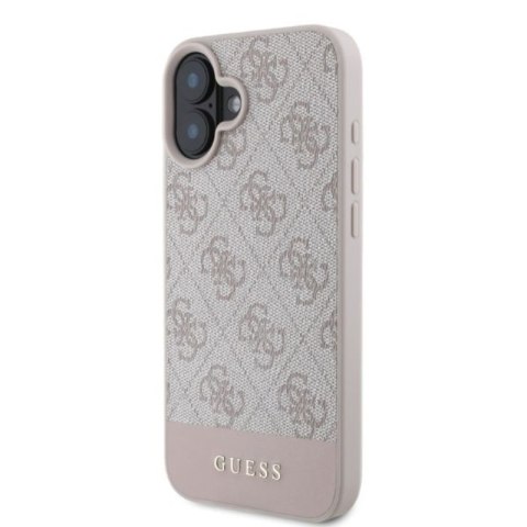 Guess 4G Bottom Stripe - Etui iPhone 16 (różowy)
