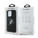 Karl Lagerfeld Silicone Karl & Choupette Ring MagSafe - Etui iPhone 16 Pro Max (czarny)