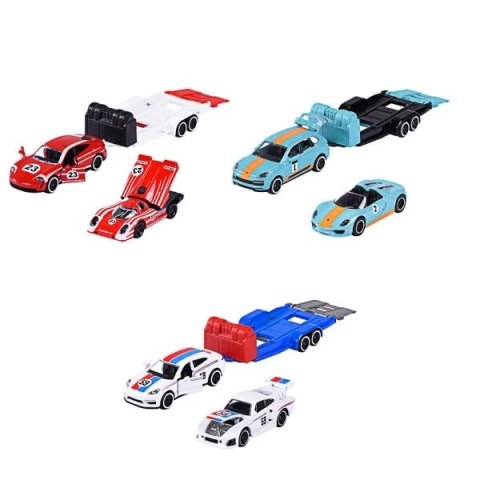 Majorette: Porsche Z Przyczepami, 3rodz.