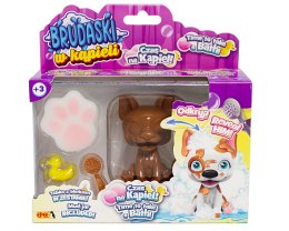 Zestaw Bonusowy: piesek + błoto + 4 akcesoria, Boston #1 biało-brązowy | Brudaski w Kąpieli