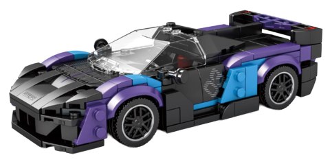 Zestaw Klocków Auto Sportowe Czarno Niebieskie 390el.