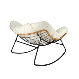 Bujany fotel kokon skandynawski XL Beżowy