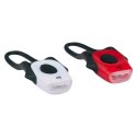 Dunlop - Zestaw silikonowych lampek rowerowych przednia i tylna LED