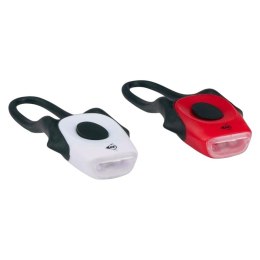 Dunlop - Zestaw silikonowych lampek rowerowych przednia i tylna LED