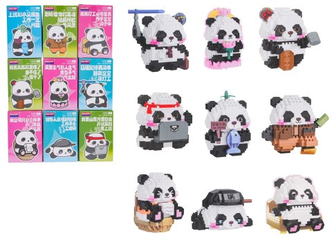 MEGA Zestaw Klocków Pandy 9 Figurek