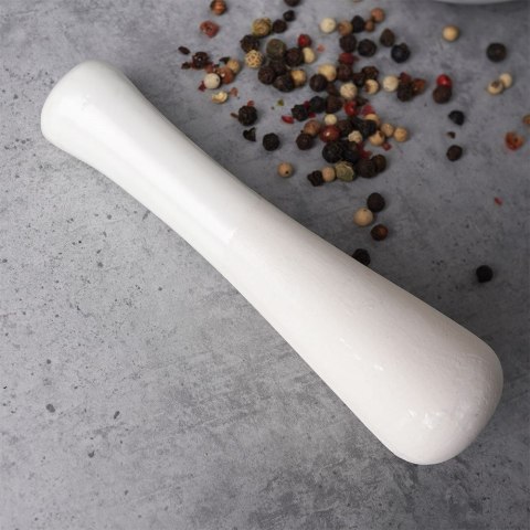Moździerz z Tłuczkiem do Przypraw Porcelanowy Biały Houseware