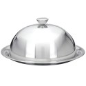 Taca do Serwowania Dań Przekąsek z Kloszem Stalowa HOUSEWARE 26 cm