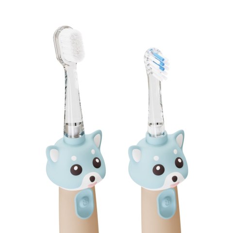 VITAMMY ePUPPY Szczoteczka soniczna do zębów dla dzieci 0-6, dwie końcówki, niebieska
