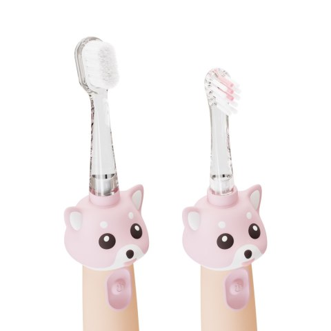 VITAMMY ePUPPY Szczoteczka soniczna do zębów dla dzieci 0-6, dwie końcówki, różowa