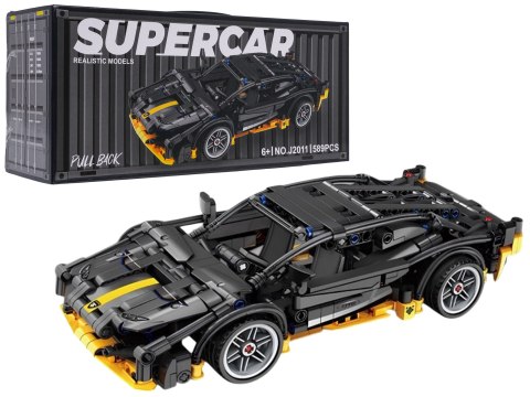 Zestaw Klocków Auto Sportowe Czarne 589el.