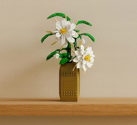 Zestaw Klocków Kwiaty Białe 571el.