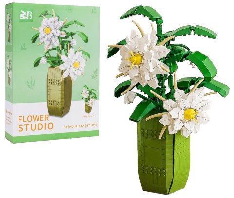 Zestaw Klocków Kwiaty Białe 571el.