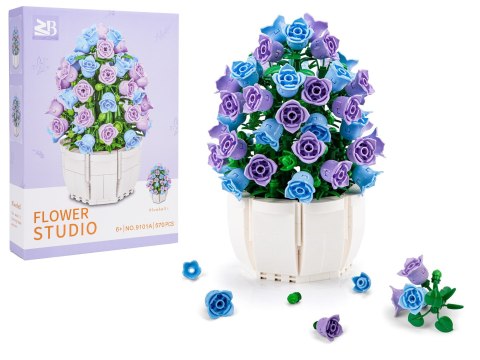 Zestaw Klocków Kwiaty Fioletowe 570el.