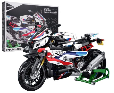 Zestaw Klocków Motocykl Ścigacz Biały 912el.