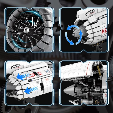 Zestaw Klocków Silnik Samolotowy 1786el.