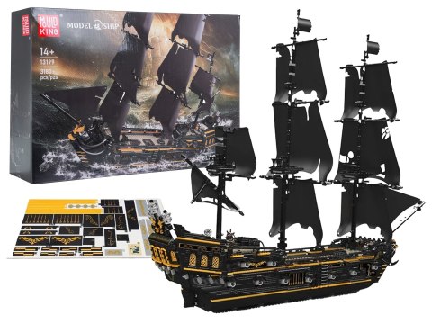 Zestaw Klocków Statek Piracki Czarny 3180el.