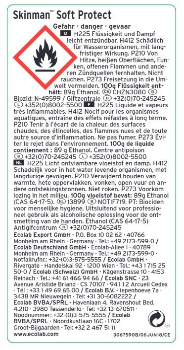 ECOLAB SKINMAN SOFT PROTECT 500 ml Wirusobójczy preparat do dezynfekcji rąk