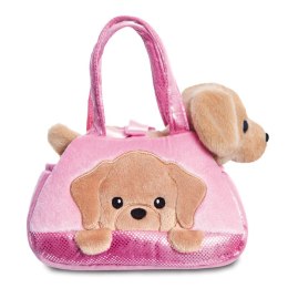 Fancy Pals - Pluszowa maskotka Piesek Labrador PeekaBoo w różowej torbie 20 cm Eco-Friendly