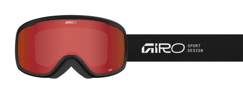 Gogle zimowe GIRO CRUZ BLACK STACKED (OTG) (Cylindryczne) (Szyba lustrzana kolorowa AMBER SCARLET 19-42% S2) (NEW 2025/2026)