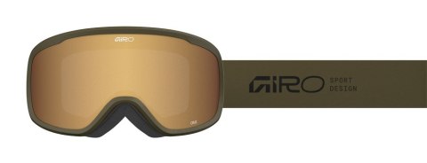 Gogle zimowe GIRO CRUZ OLIVE GREEN STACKED (OTG) (Cylindryczne) (Szyba lustrzana kolorowa AMBER GOLD 19-42% S2) (NEW 2025/2026)