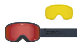 Gogle zimowe GIRO ROAM INDIGO STACKED (OTG) (Cylindryczne) (szyba AMBER SCARLET 19-42% S2 + YELLOW 80-99% S0) (NEW 2025/2026)