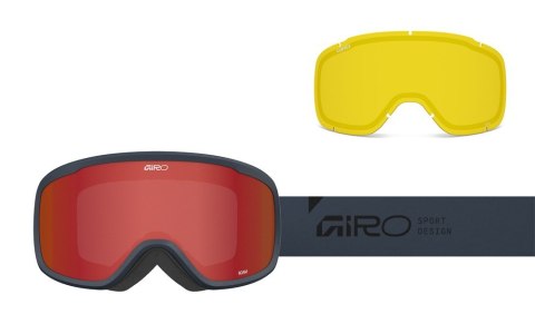 Gogle zimowe GIRO ROAM INDIGO STACKED (OTG) (Cylindryczne) (szyba AMBER SCARLET 19-42% S2 + YELLOW 80-99% S0) (NEW 2025/2026)