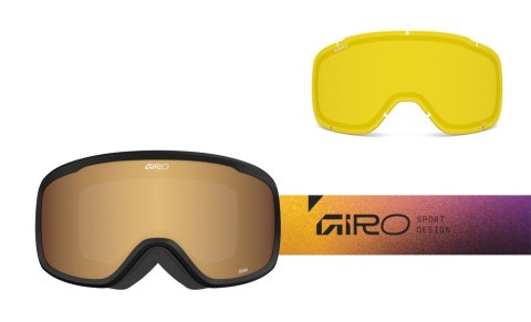 Gogle zimowe GIRO ROAM PURPLE FADED (OTG) (Cylindryczne) (szyba AMBER GOLD 19-42% S2 + YELLOW 80-99% S0) (NEW 2025/2026)