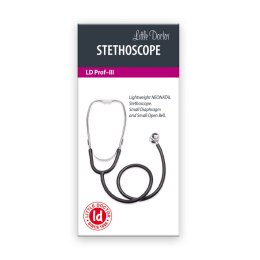 LD Prof - III Stetoskop neonatalny czarny/dwugłowicowy/