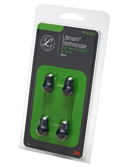 LITTMANN Zestaw oliwek do stetoskopu, małe i duże, czarne