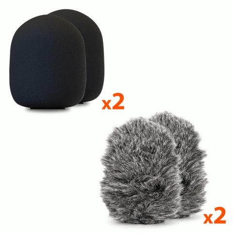 MICRO-MIC DUO - 2x Mikrofon Bezprzewodowy Krawatowy (zestaw), na klips, iOS & Android (OTG), mini, superczuły. USB-C & LIGHTNING