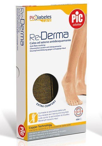 PIC SOLUTION RE DERMA M Podkolanówki męskie dla diabetyków, bezuciskowe