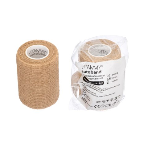 VITAMMY AUTOBAND BEŻOWY 7,5cm x 450cm Elastyczny bandaż kohezyjny samoprzylepny