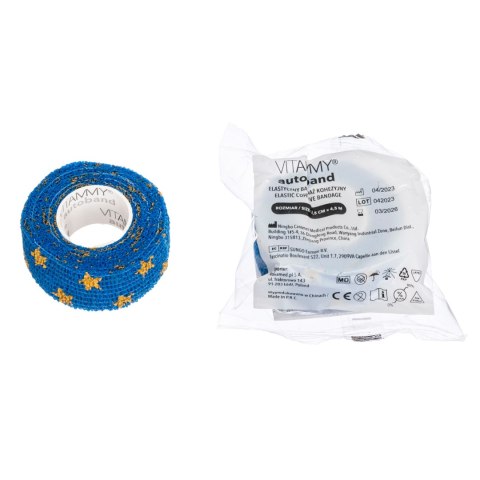 VITAMMY AUTOBAND GWIAZDKI 2,5cm x 450cm Elastyczny bandaż kohezyjny samoprzylepny