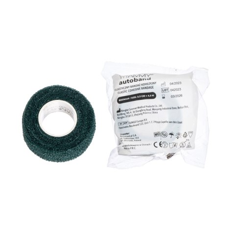 VITAMMY AUTOBAND OLIWKOWY 2,5cm x 450cm Elastyczny bandaż kohezyjny samoprzylepny