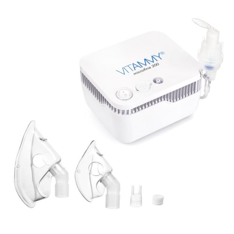VITAMMY MICROFINE 200 Inhalator kompresorowy domowy, MMAD 3,16, cichy i kompaktowy