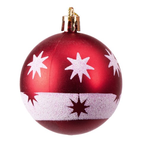 Zestaw bombek na choinkę SAPIN CZERWONO-BIAŁY 30 szt