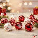 Zestaw bombek na choinkę SAPIN CZERWONO-BIAŁY 30 szt