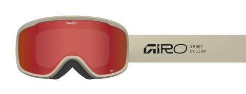 Gogle zimowe GIRO CRUZ STONE STACKED (OTG) (Cylindryczne) (Szyba lustrzana kolorowa AMBER SCARLET 19-42% S2) (NEW 2025/2026)