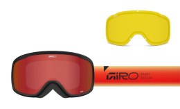 Gogle zimowe GIRO ROAM RED/BLACK FADED (OTG) (Cylindryczne) (szyba AMBER SCARLET 19-42% S2 + YELLOW 80-99% S0) (NEW 2025/2026)