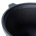 Kociołek Żeliwny Pojemny na Nóżkach z Pokrywką na Ognisko Grill CAST LINE 10 l