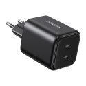 Ładowarka sieciowa UGREEN X526 45W GaN 2xUSB-C (czarna)
