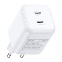 Ładowarka sieciowa UGREEN X526 45W 2xUSB-C GaN (biała)