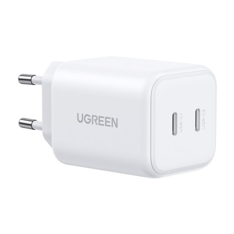 Ładowarka sieciowa UGREEN X526 45W 2xUSB-C GaN (biała)